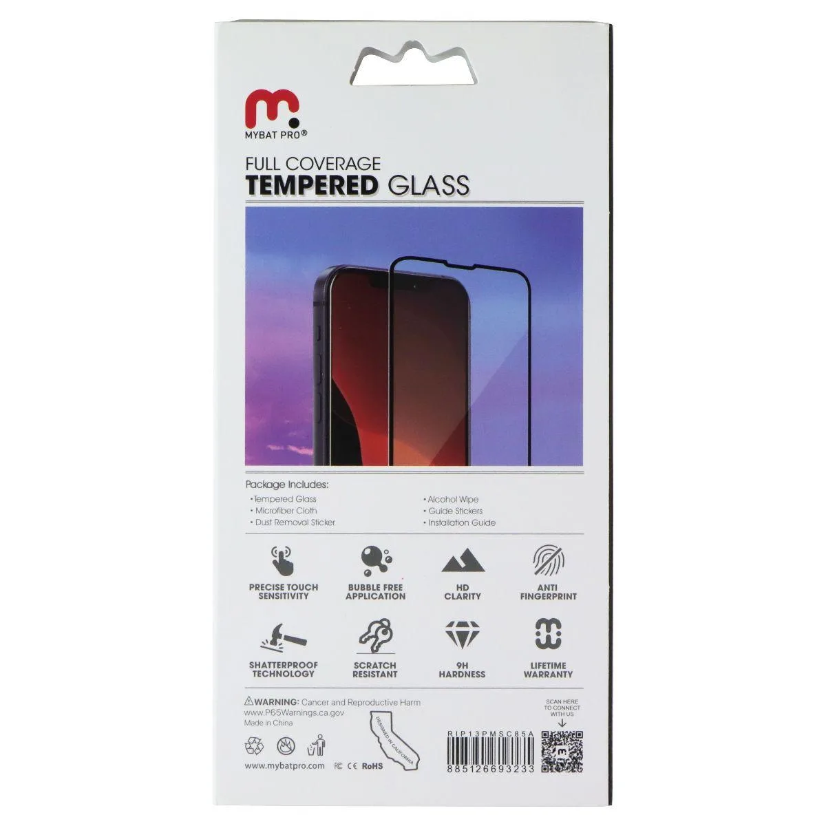 MYBAT PRO MYBAT PRO Tempered Glass Cover iPhone 13 Pro Max Black — product photo