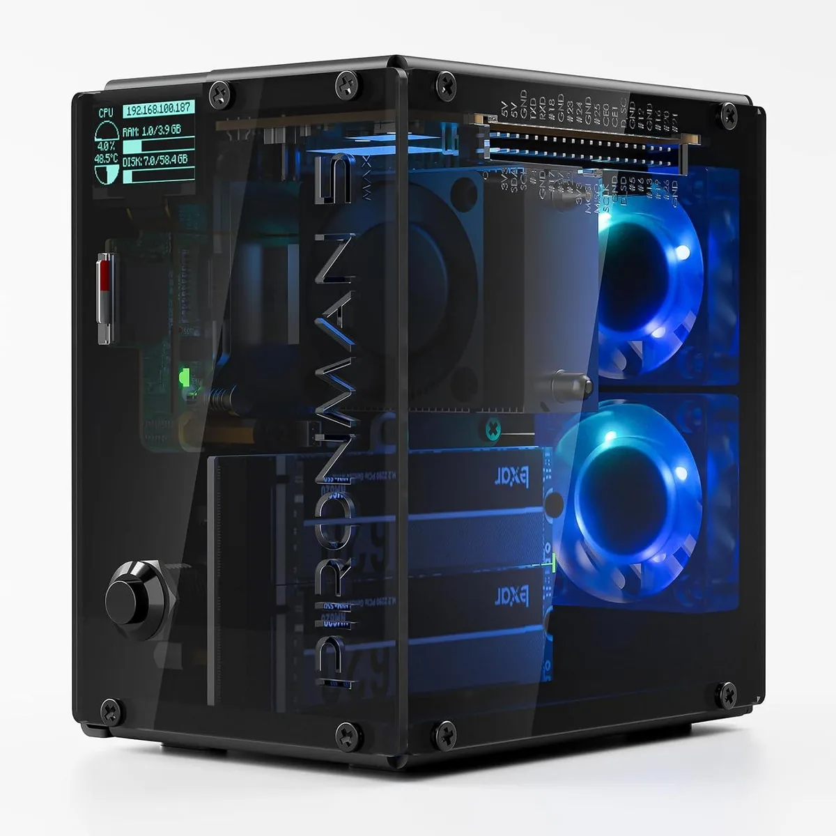 MCDODO MCDODO Pironman 5-MAX Raspberry Pi 5 Case Dual NVMe M.2 2230-2280 — product photo