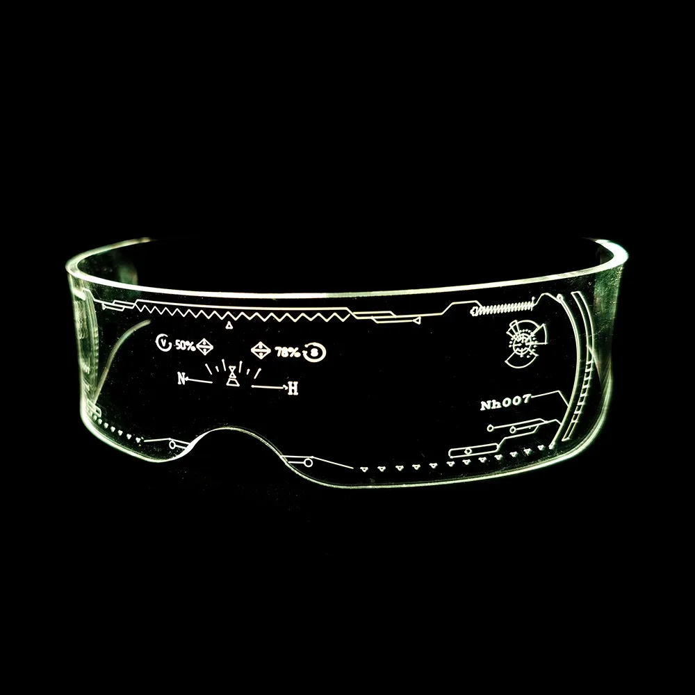 sakose sakose LED Light-Up Glasses Yellow 70g 48h 210mAh 2×CR2032 — product photo