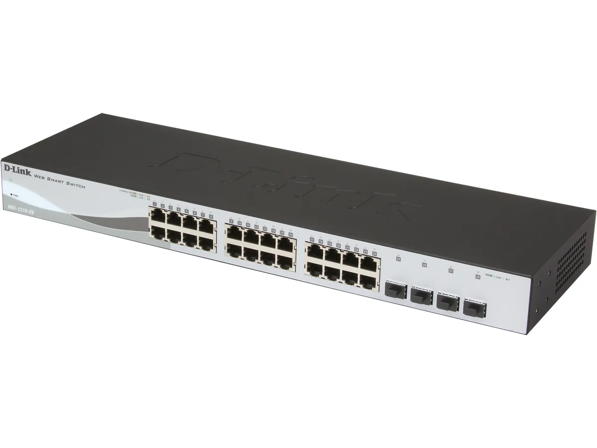 D-Link D-Link DGS-1210-28 28-port network switch 24 RJ45 + 4 SFP — product photo