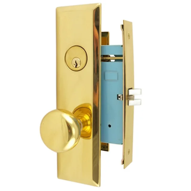 MAXTECH MAXTECH Marks New Yorker 7NY10DW/3 Like Brass Left Hand Storeroom Mortise Lock 2-3/4 — product photo