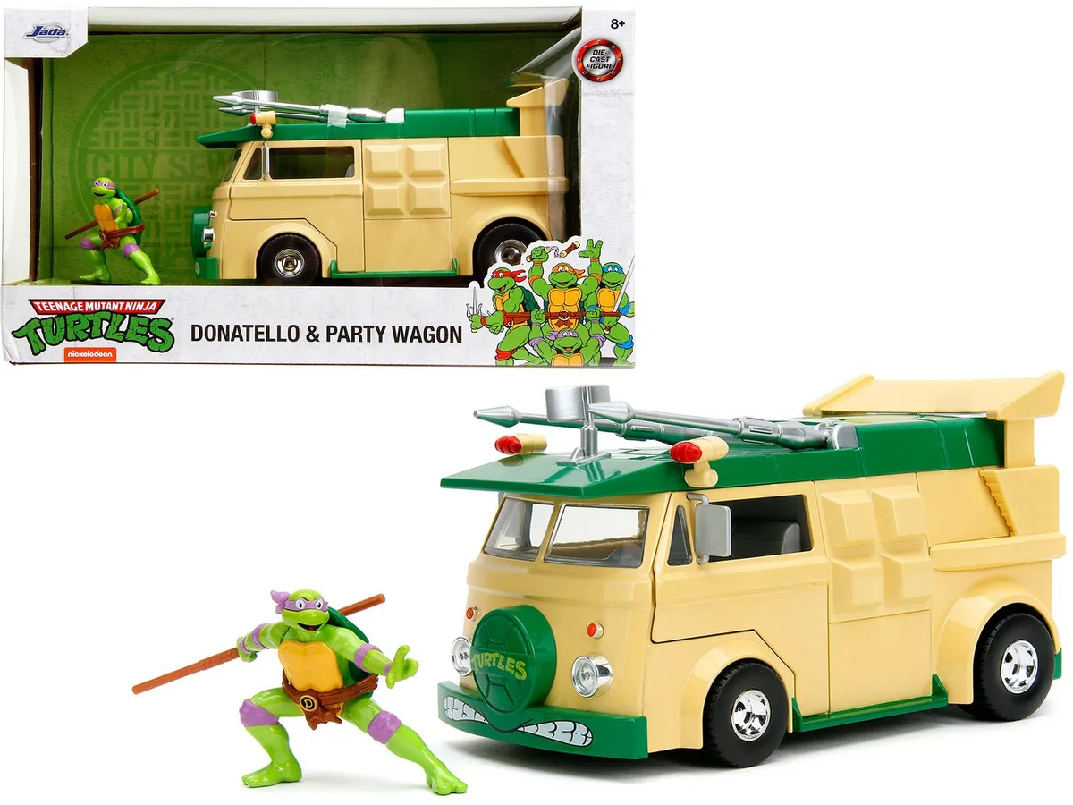 Jada Jada Party Wagon Green Beige Donatello Hollywood Rides hobby collectible — product photo