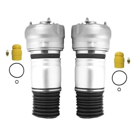 Unity front air spring kit two rubber bellows silver metal end caps