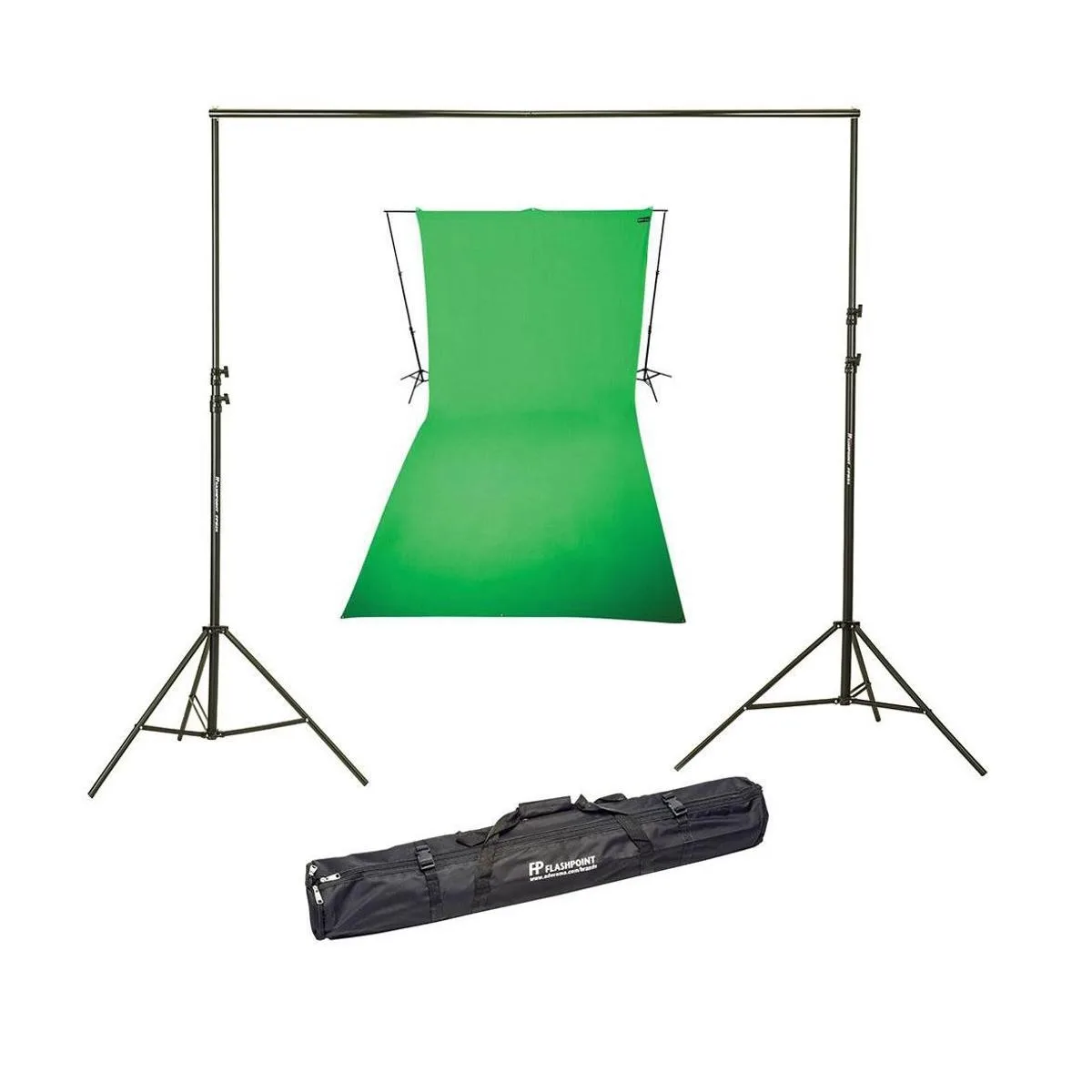Westcott Westcott 9x20 ft Green Cotton Background Bundle with 10 ft Support System — product photo