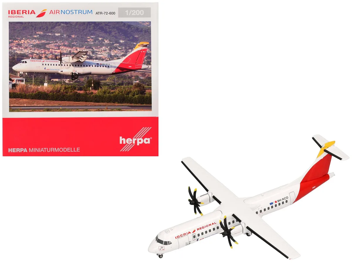 Herpa Herpa ATR 72-600 Iberia Regional 9H-NCD 1/200 Diecast Hobby Collectible — product photo