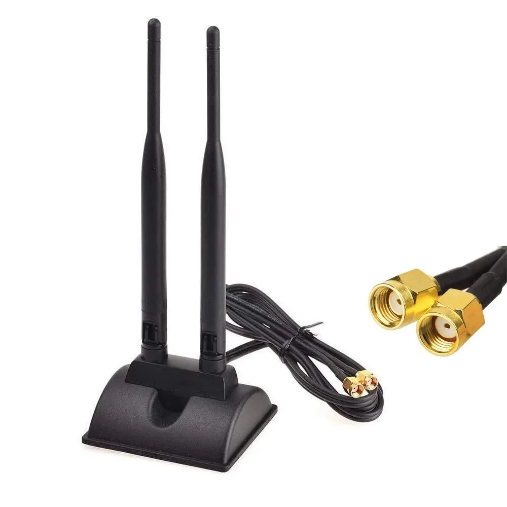 Vszerda Vszerda Dual Band WiFi Antenna 6dBi RP-SMA Magnetic Base 6.5ft Cable — product photo