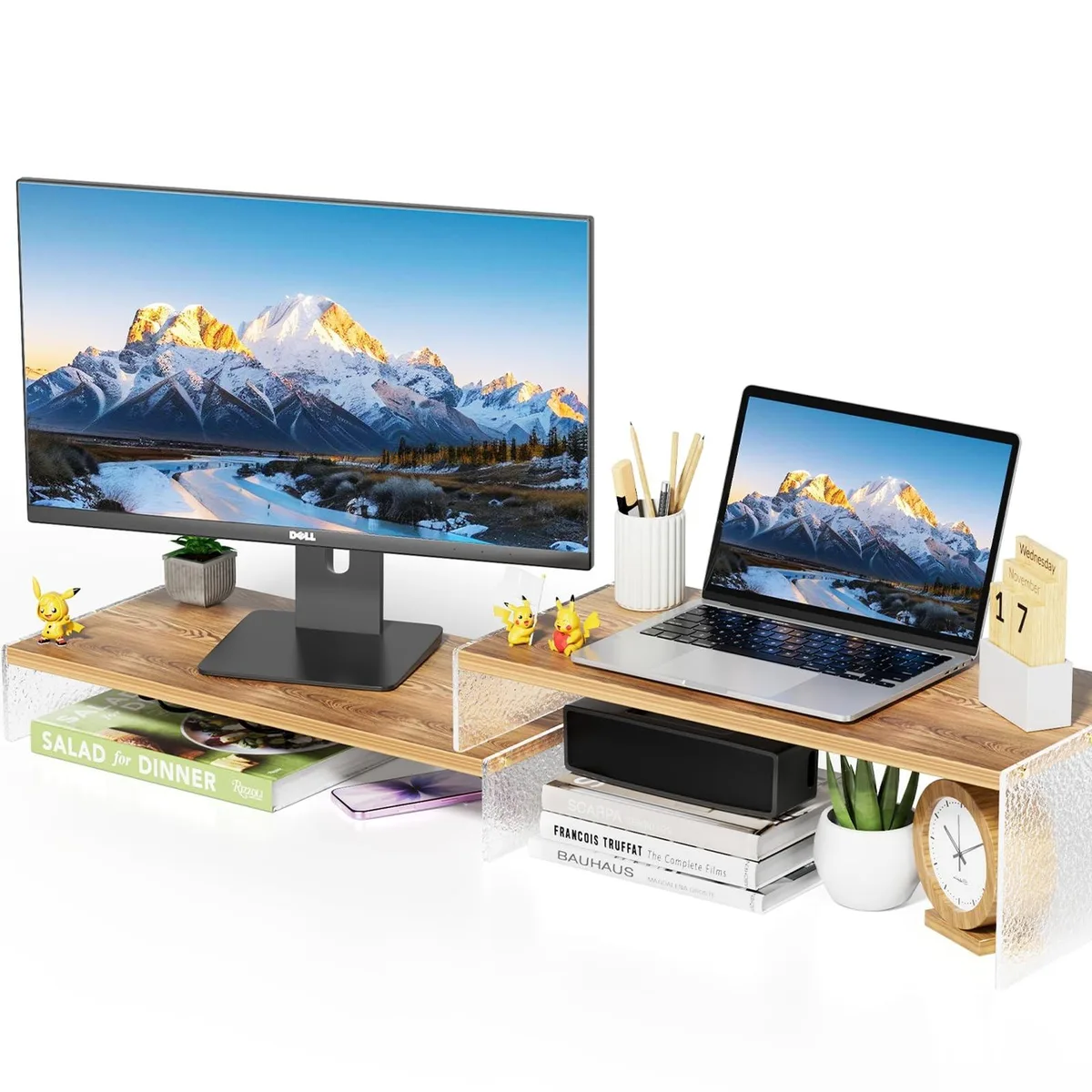Barrow Mods Barrow Mods Adjustable Monitor Stand 9.4" Acrylic Legs 2 in 1 accessory — product photo