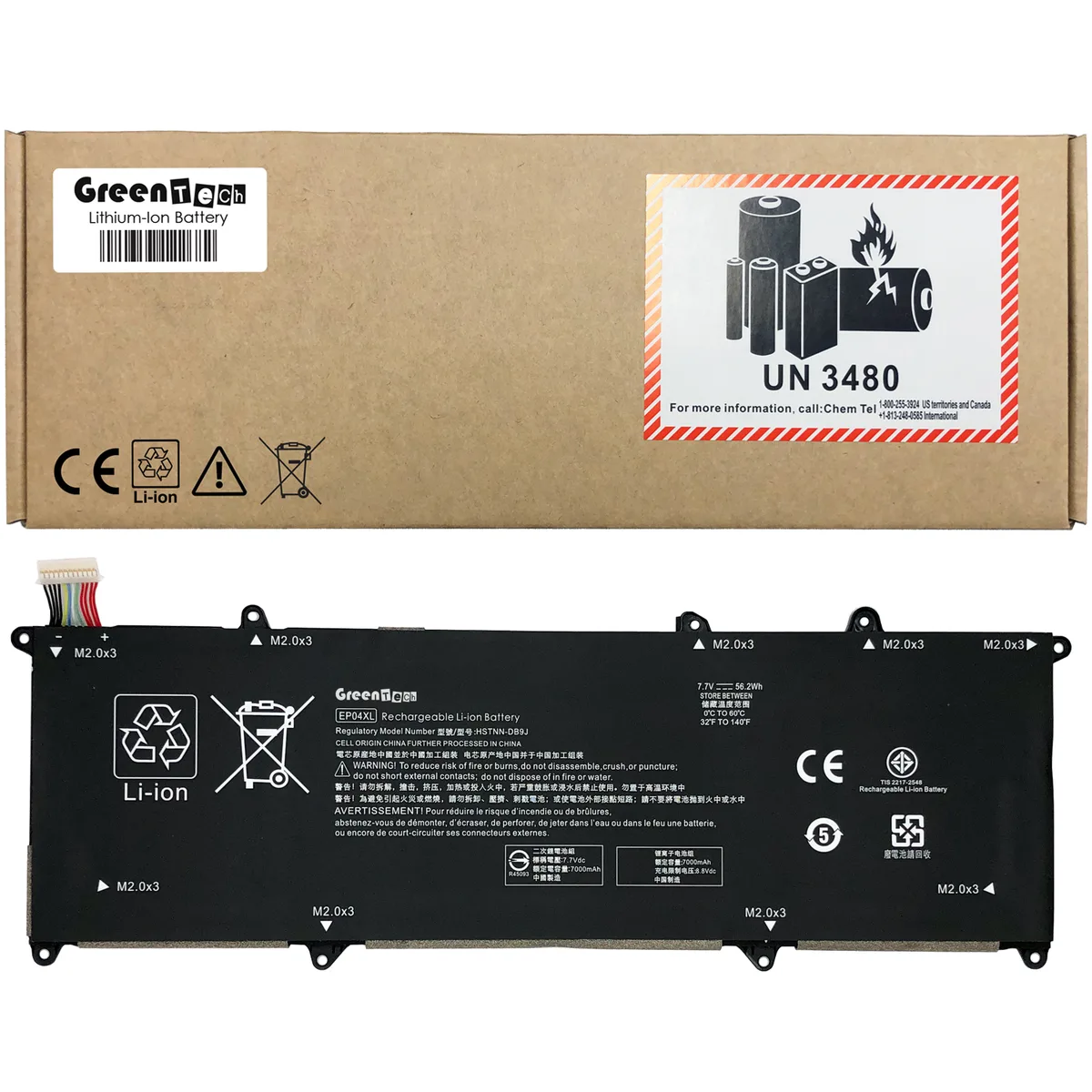 NShi NShi EP04XL 7.7V 56.2Whr 4-cell laptop battery — product photo