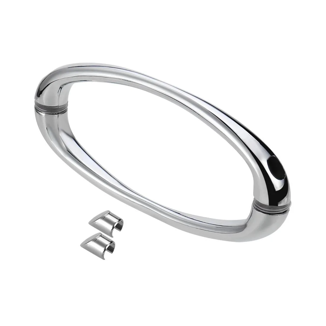 Unique-Bargains Unique-Bargains Shower Door Handle Polished Silver Tone 145mm Hole Center — product photo