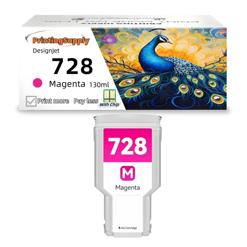 Aster Graphics Inc Aster Graphics Inc 728 Magenta Ink Cartridge 130ml for DesignJet T830 MFP T730 — product photo