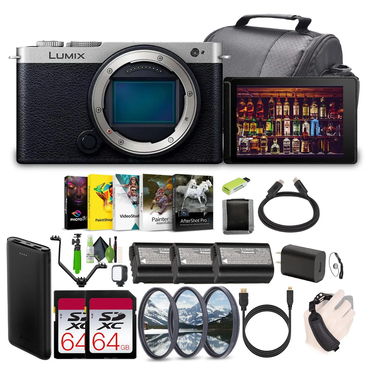 Panasonic Panasonic LUMIX S9 Mirrorless Full Frame Camera Kit Silver 24.2MP 30fps 80 Lenses — product photo