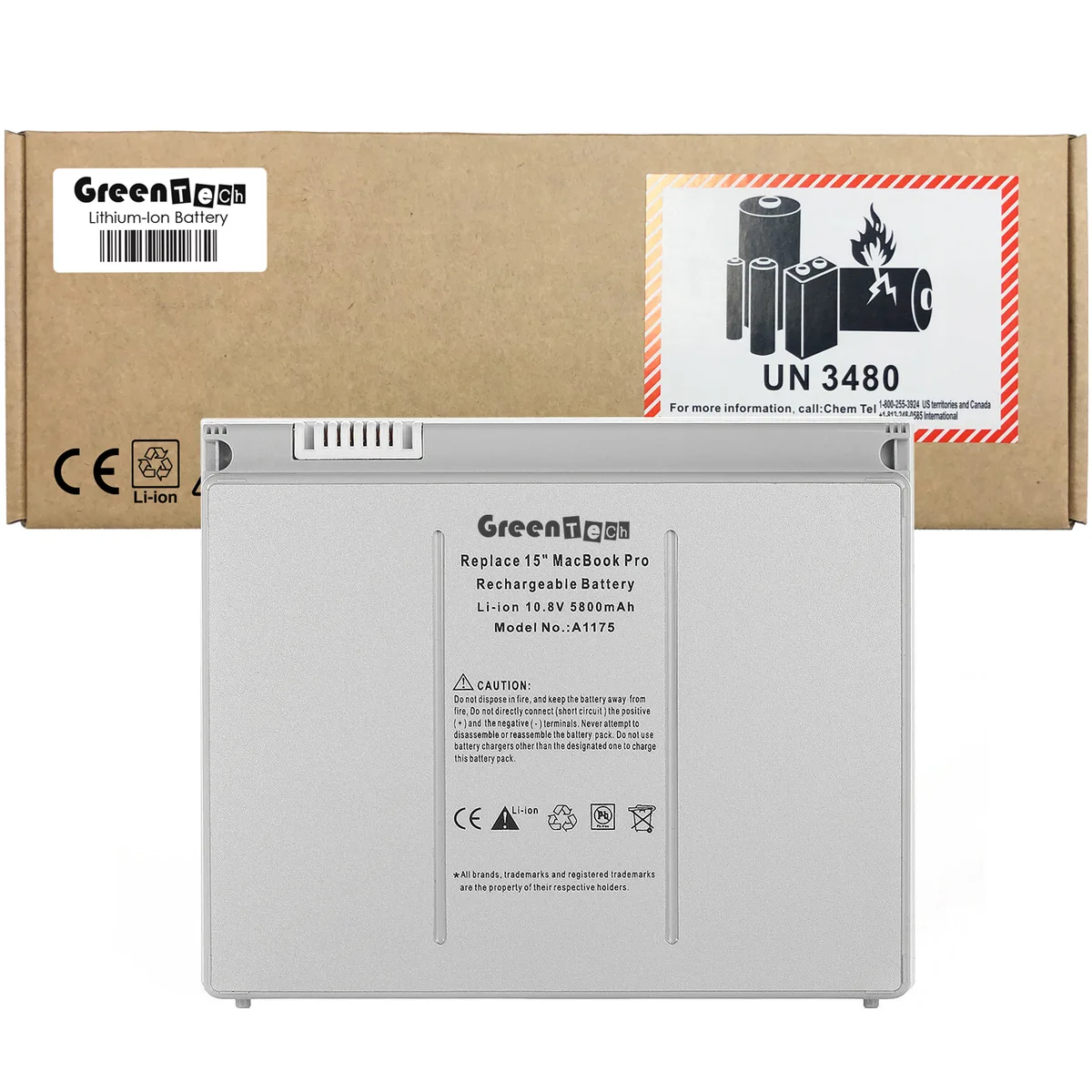 GreenTechLLC GreenTechLLC A1175 62WHR 10.8V 5800mAh laptop battery — product photo