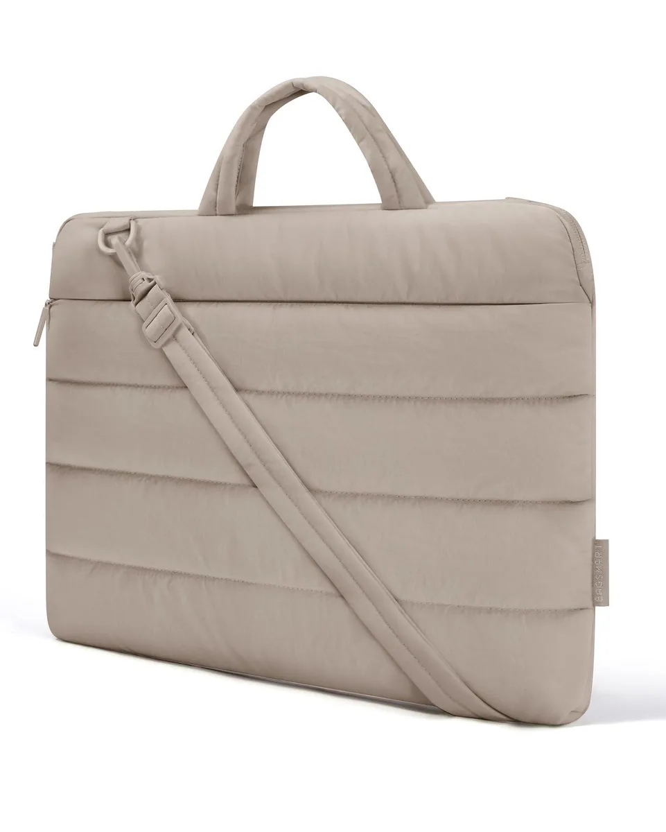 BAGSMART BM0303016 13-14 Inch Puffy Laptop Sleeve S-Brown — product photo