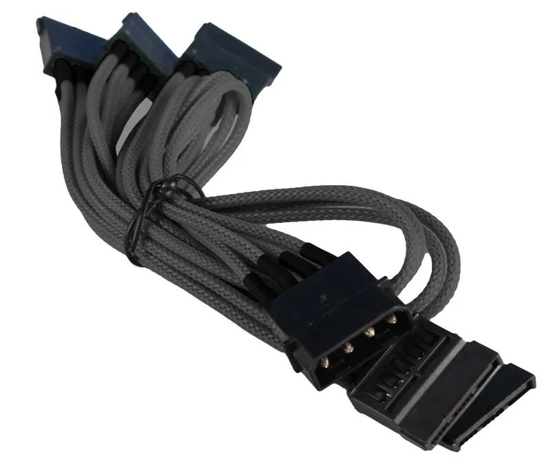 BattleBorn BattleBorn CB-M5SATA-BlackB 4-Pin Molex to 5 SATA data adapter 30cm — product photo