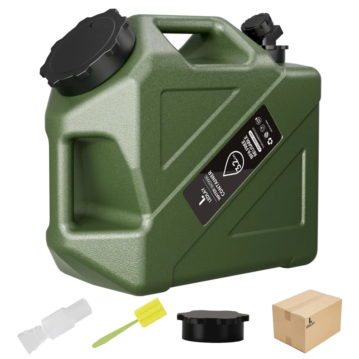  LEDLAY 3.2GAL Water Jug Green N 12 pack — product photo