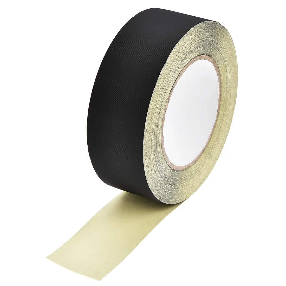 Black acetate cloth tape roll, 45 mm wide, matte fabric finish