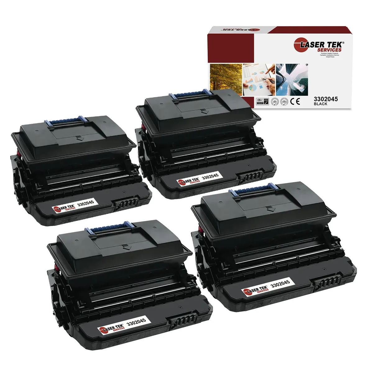 Laser Tek Services Laser Tek Services 3302045 Black Toner Cartridge 4 Pack — product photo