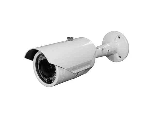White metal bullet camera with varifocal lens and 36 IR LEDs