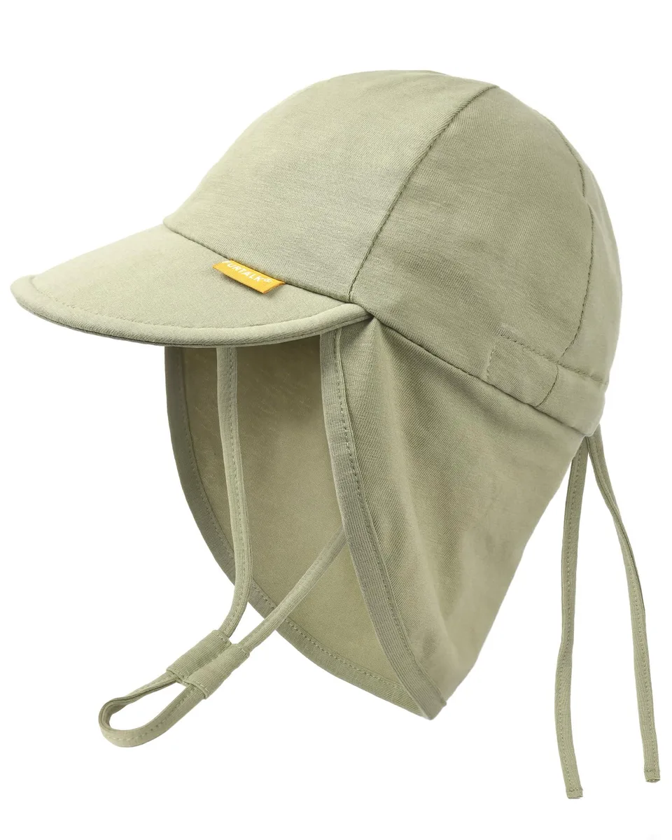  FURTALK Baby Sun Hat UPF 50+ Cotton Adjustable Black — product photo