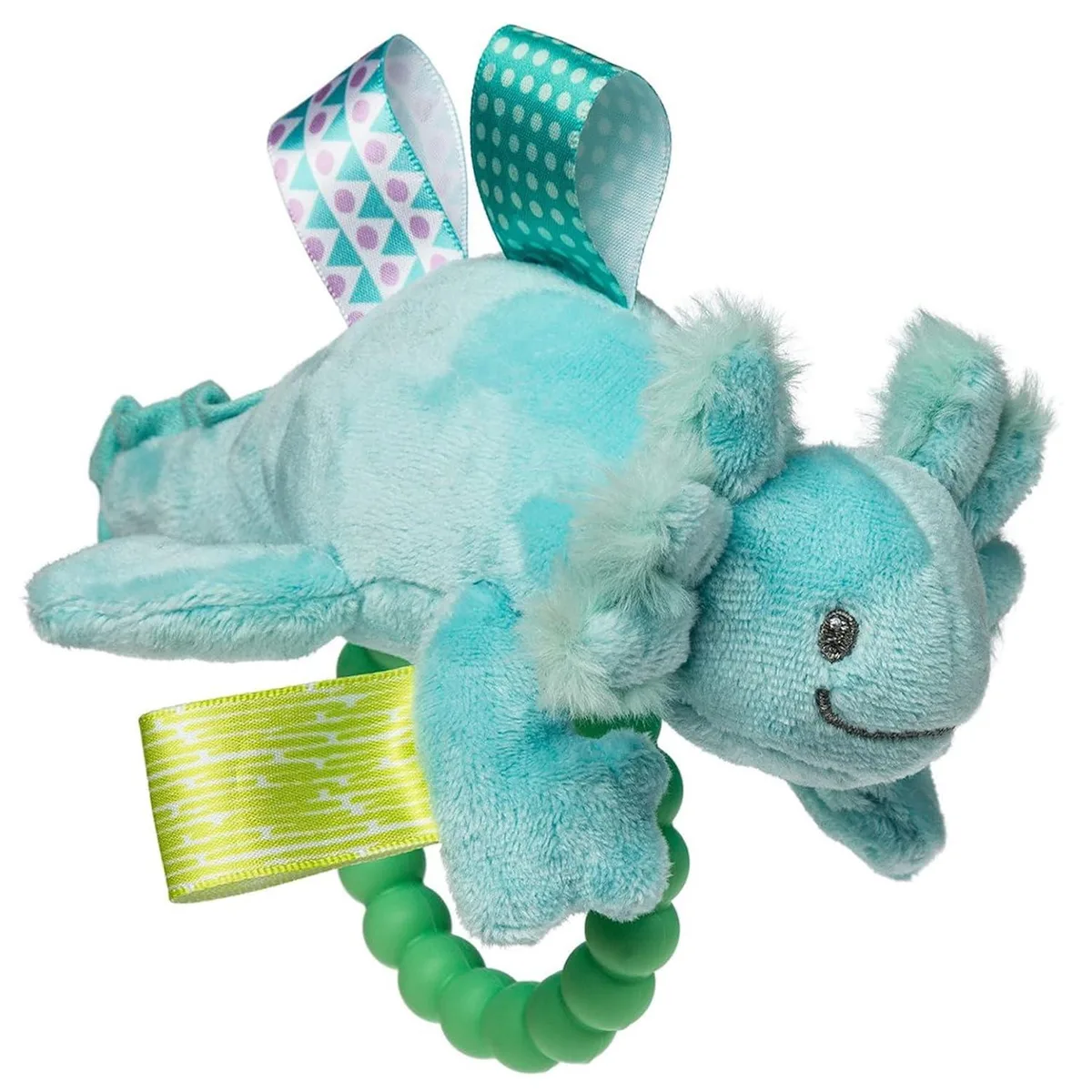 Mary Meyer Stuffed Toys Mary Meyer Stuffed Toys Taggies Sensory Rattle Teether Fizzy Aqua Axolotl — product photo