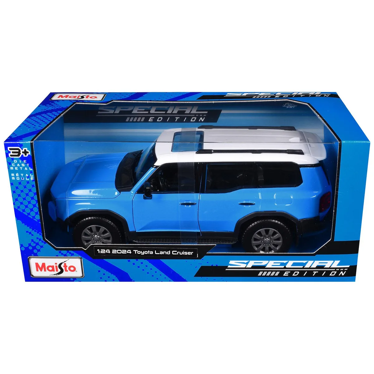 Maisto Maisto 2024 Toyota Land Cruiser Blue with White Top Special Edition 1/24 hobby collectible — product photo