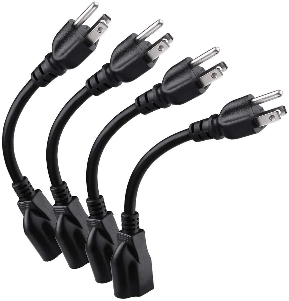  Miady Power Extension Cord 4 Pack 8 Inch 16AWG 13A 125V ETL — product photo