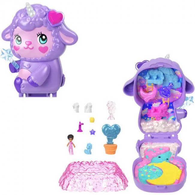 Polly Pocket Polly Pocket JCB15 Cozy Dreamland Lamb Compact accessory — product photo