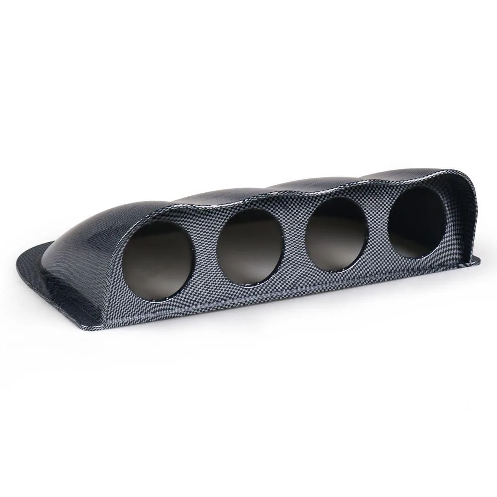 Dyno Racing Dyno Racing 52mm 4-Hole Gauge Pod carbon fiber car electronics accessory — product photo