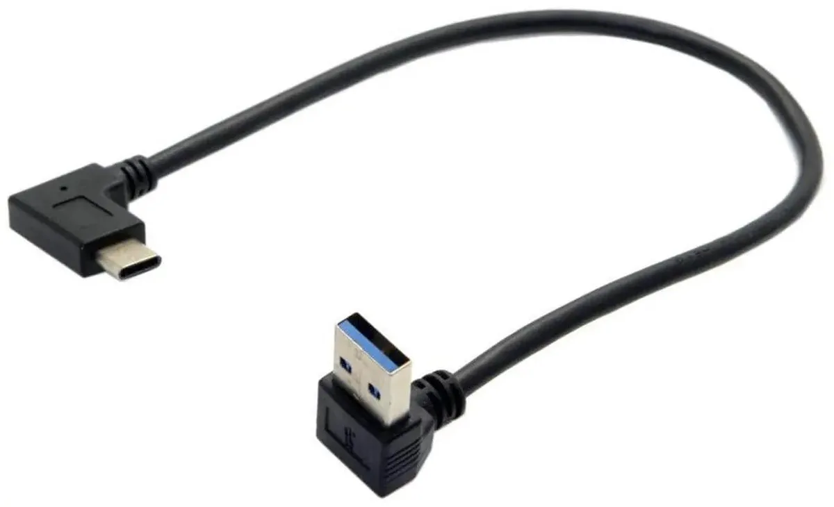 SMUGDESK SMUGDESK 30cm 90° UpAngled USB 3.0 to USB-C Extension Cable — product photo