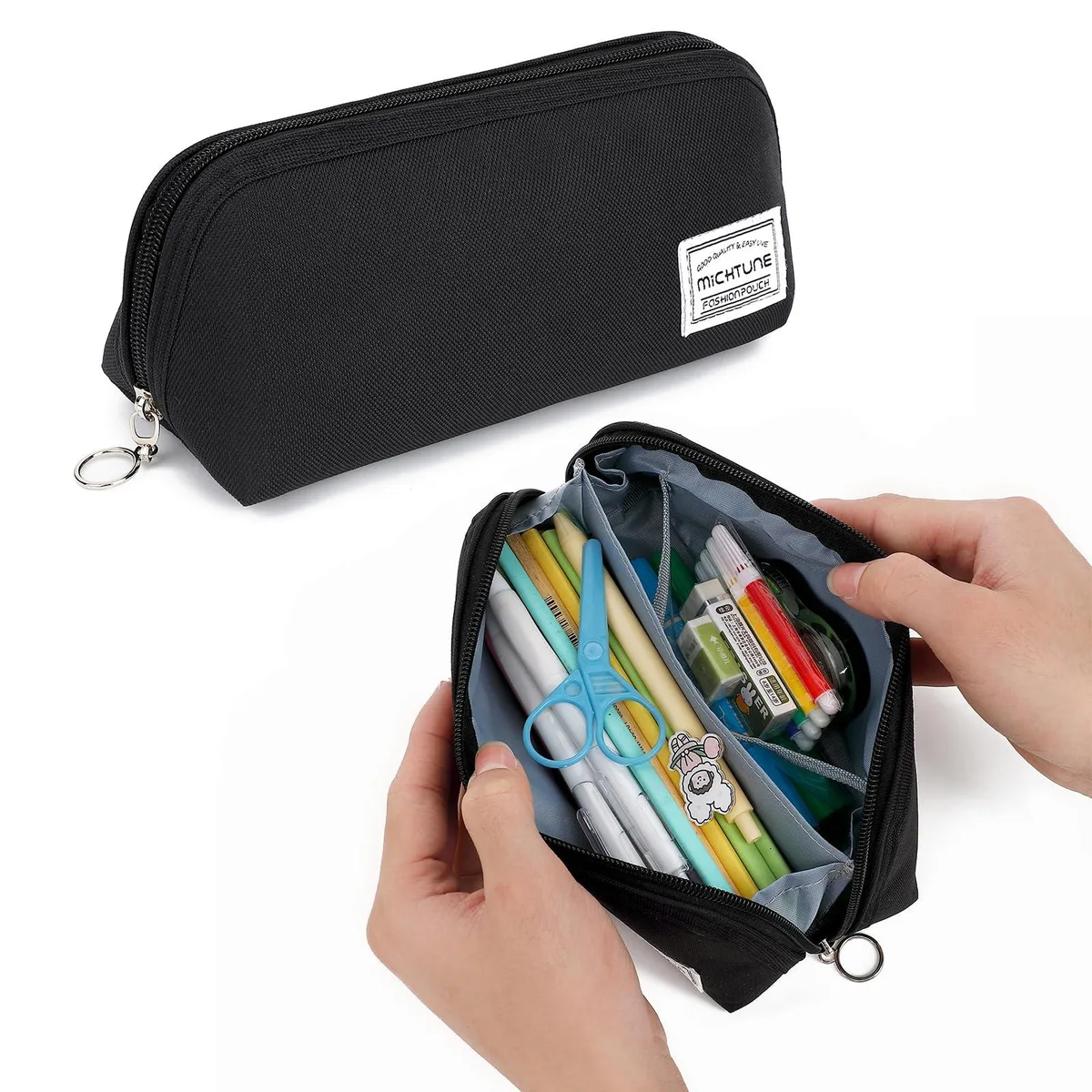  MICHTUNE 8011 pencil bag 7.87 x 3.54 x 3.35 in — product photo