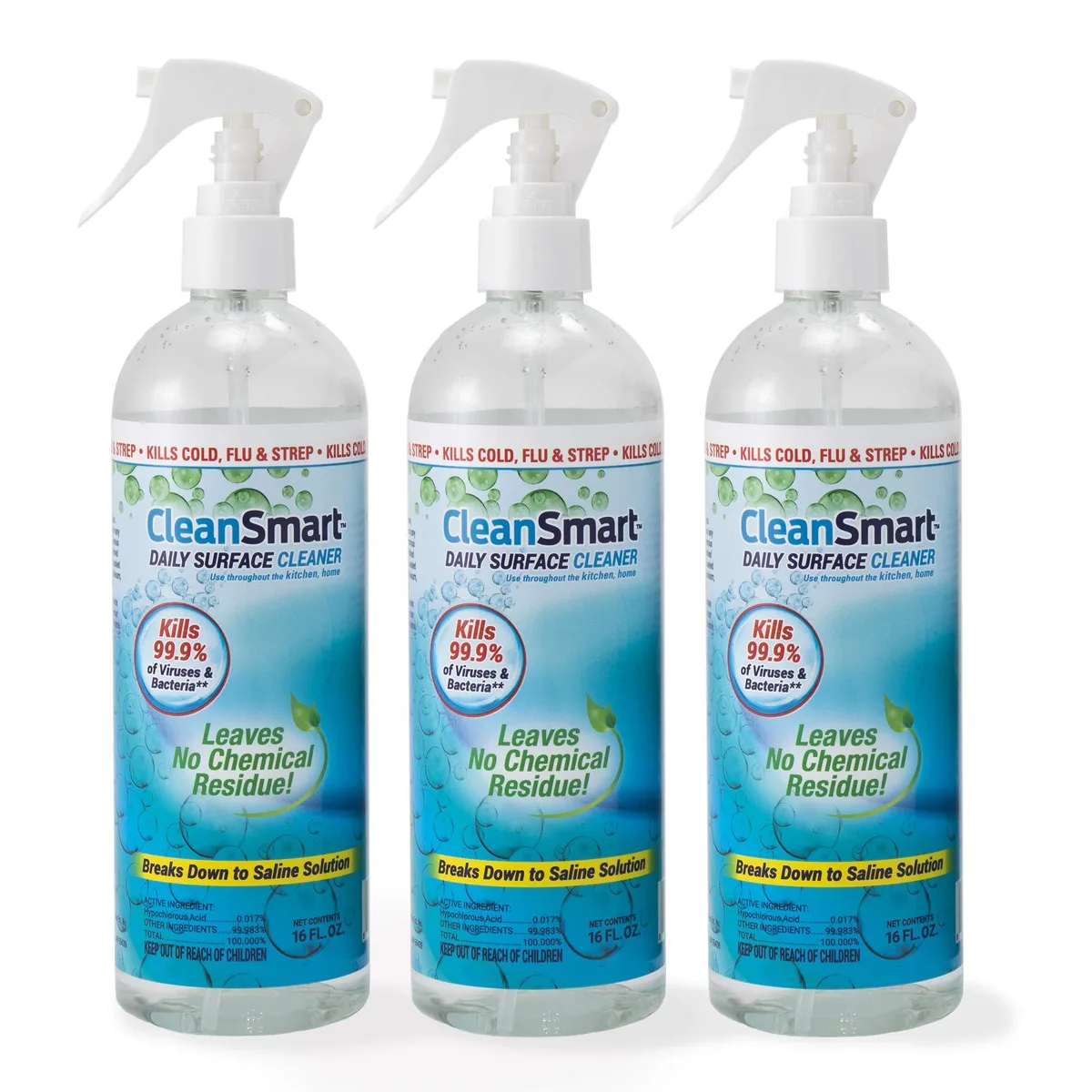  CleanSmart Daily Surface Spray Disinfectant 16 oz Pack of 3 — product photo