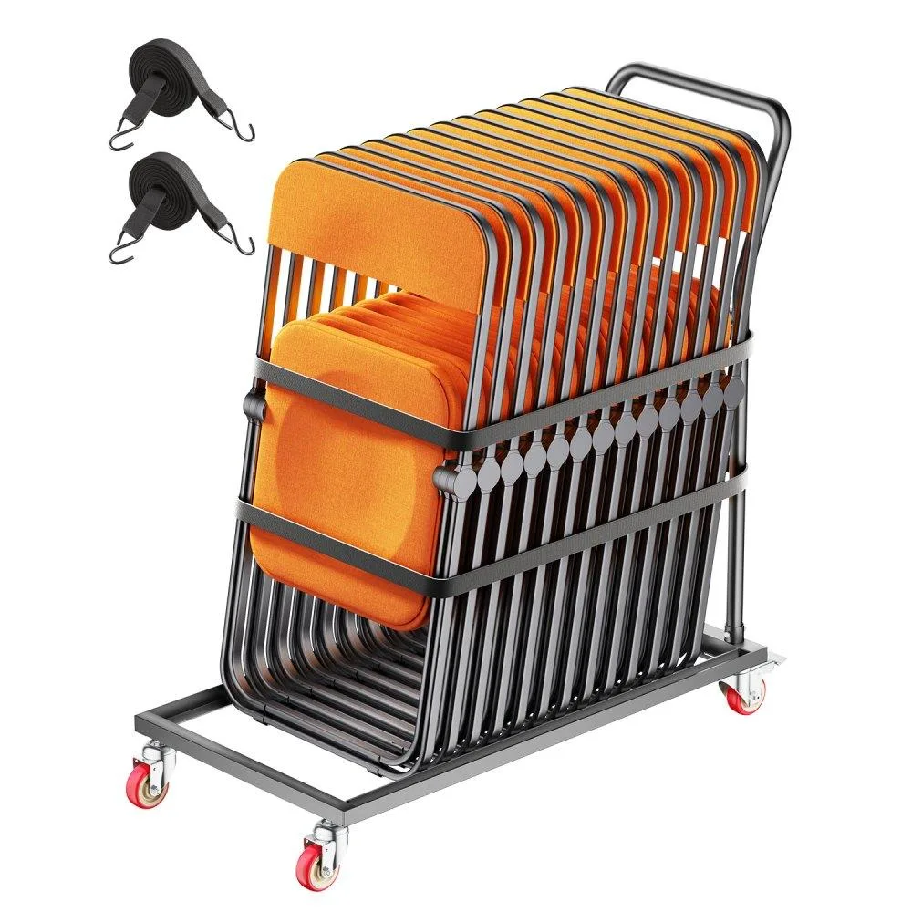 VEVOR VEVOR Folding Chair Rack VV44 300 lbs 25 Chairs Matte Black — product photo