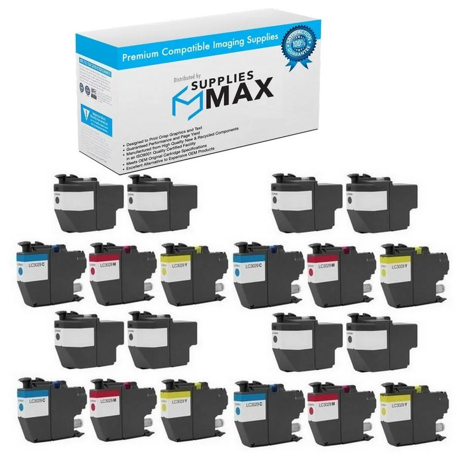 SuppliesMax SuppliesMax LC-3029-8BK4CMY Super High Yield Inkjet Combo Pack — product photo