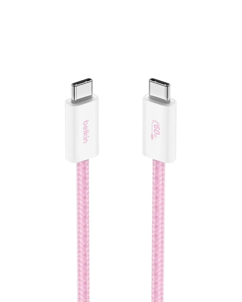  Belkin BoostCharge USB-C to USB-C Cable 3.3 ft 60W Orange — product photo