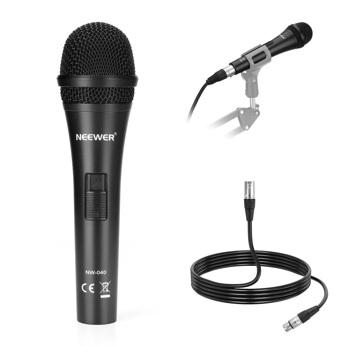  NEEWER NW 40 Cardioid Dynamic Microphone, Black, 600 ohm — product photo