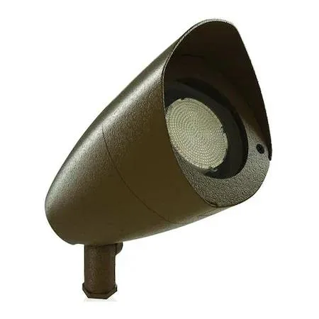 Bronze aluminium LED accent light on ground stake, IP66 rated, 4000K output