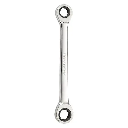 Chrome-finished ratcheting box-end wrench, 6-1/4 inch length