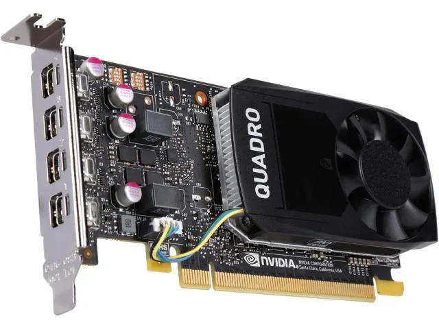 PNY Technologies, Inc. PNY Technologies, Inc. Quadro P1000 4GB GDDR5 128-bit 4 Mini DP workstation graphics card — product photo