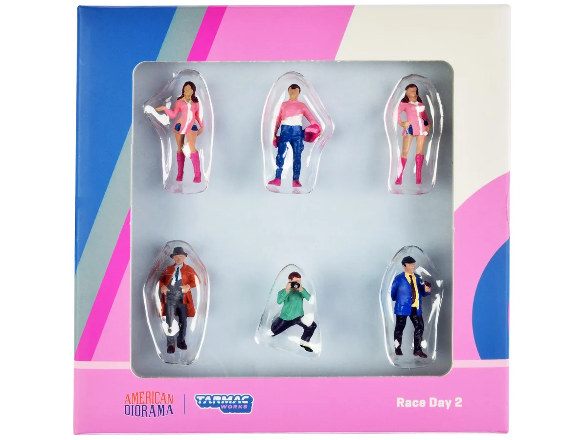 Tarmac Works Tarmac Works Race Day 2 6 Piece Figure Set 1/64 Scale — product photo