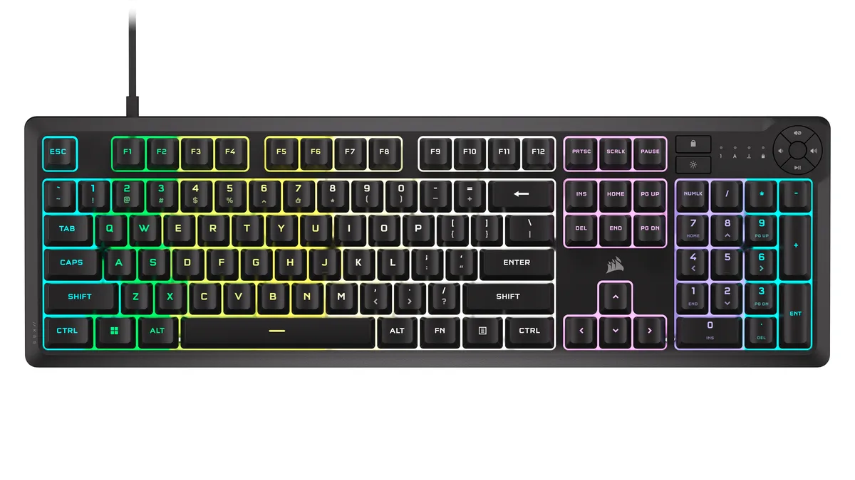 Corsair Corsair K55 CORE RGB CH-9226C65-NA gaming keyboard — product photo