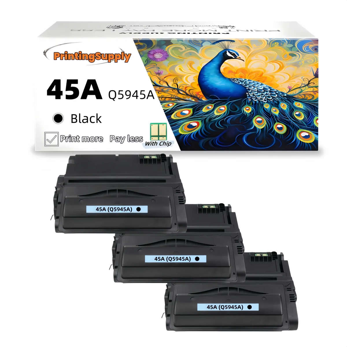 Aster Graphics Inc Aster Graphics Inc 45A Q5945A Compatible Toner Cartridge 3 Pack Black 20000 Pages — product photo