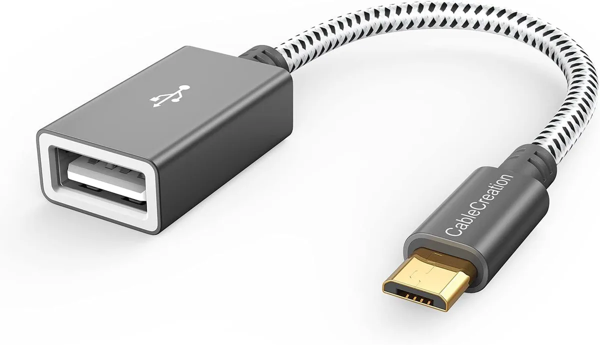 CableCreation CableCreation Micro USB 2.0 OTG Adapter Aluminum Space Gray — product photo