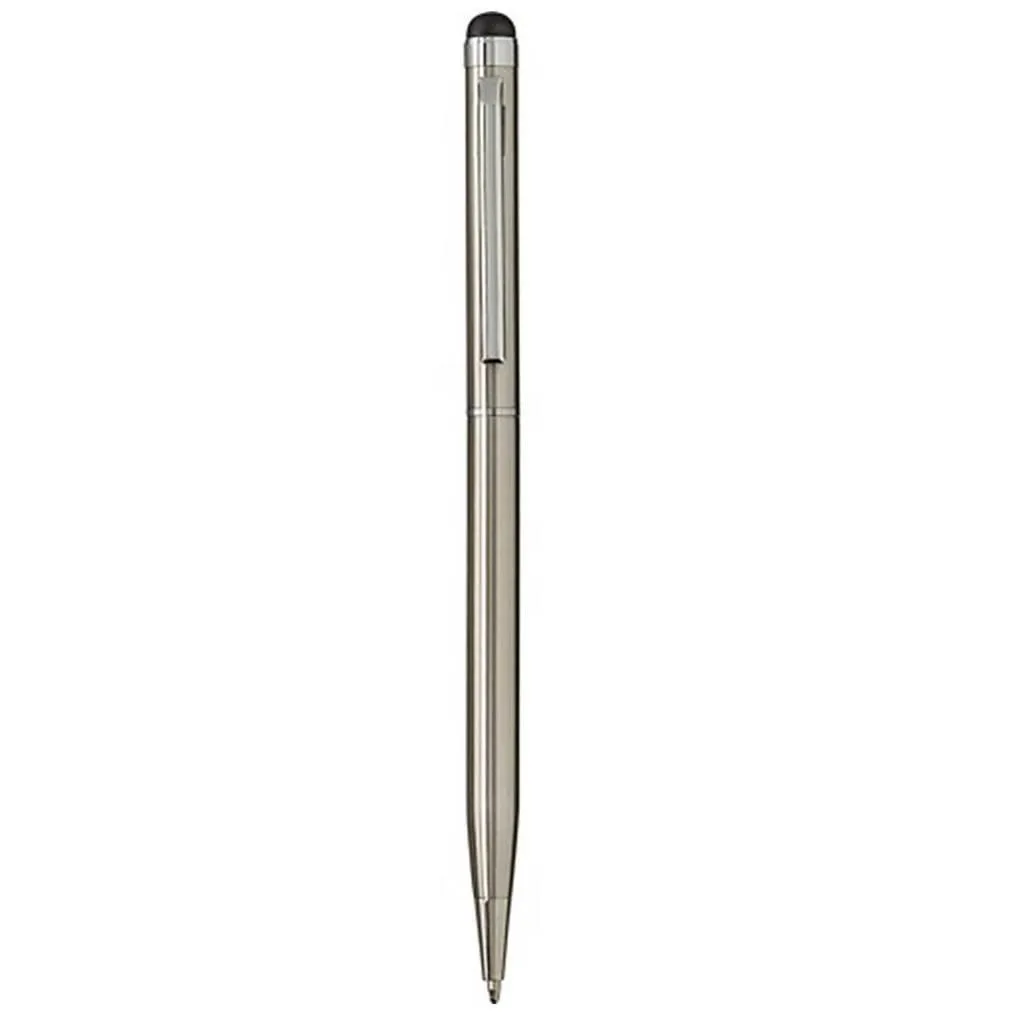  SuperPenZ 2-in-1 Stylus &amp; Ballpoint Pen Stainless Steel 5 Pack — product photo