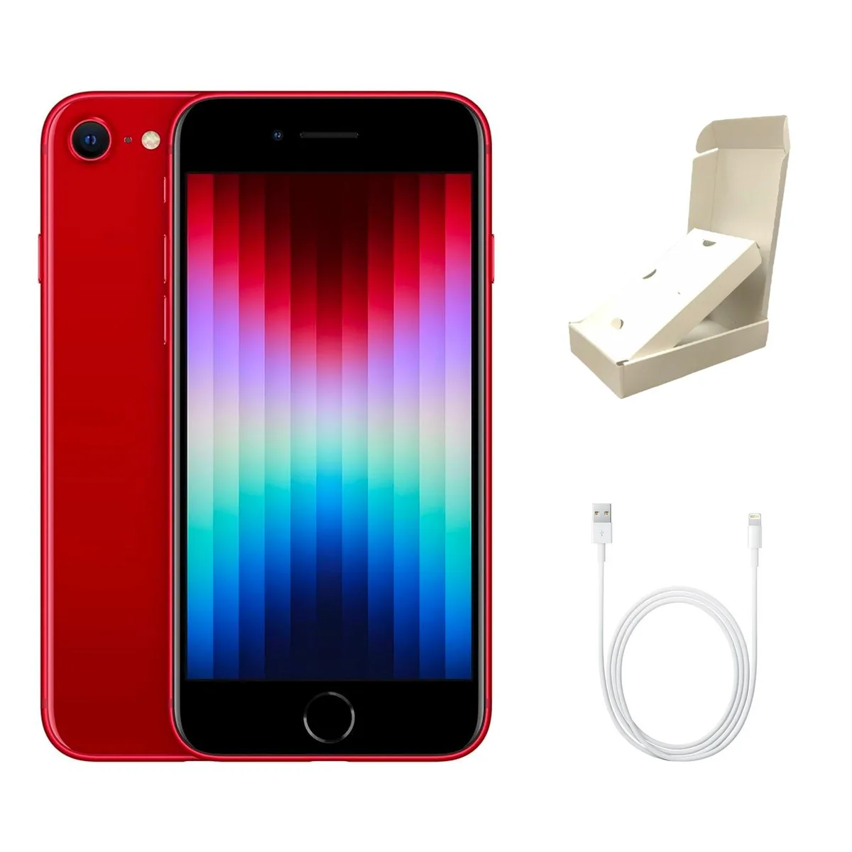 Apple Apple iPhone SE (3rd Gen) A2595 64GB Red Grade A Gift Box cell phones - unlocked — product photo