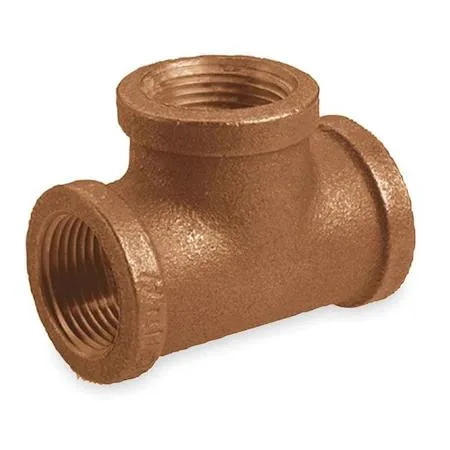 A small brass tee fitting with three threaded female ports