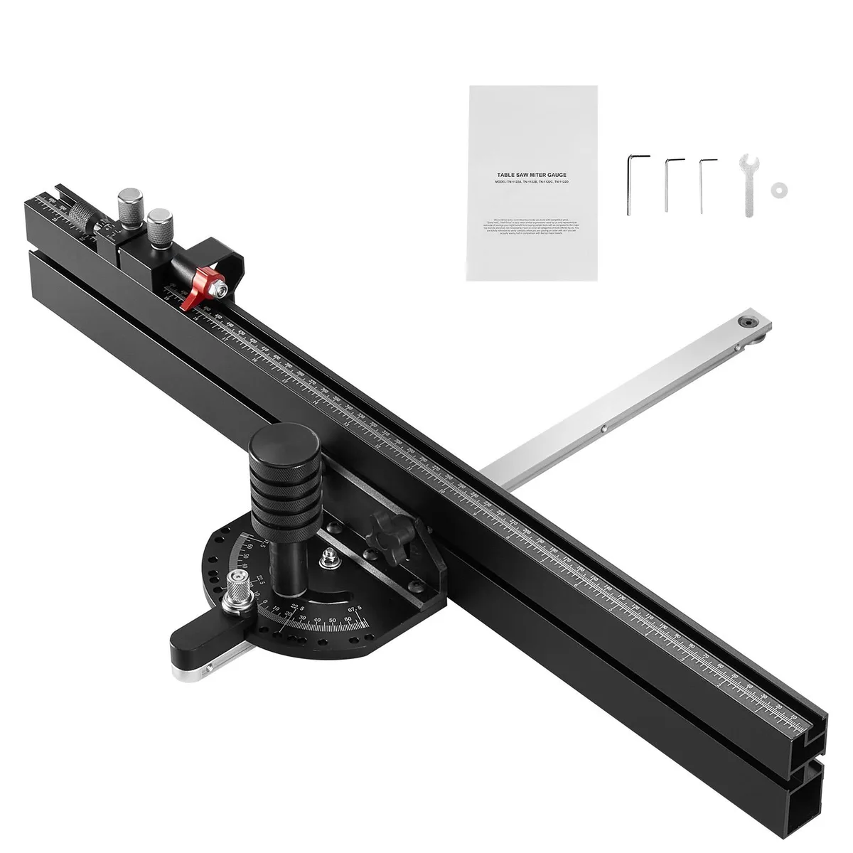VEVOR VEVOR Precision Miter Gauge 3/4 x 3/8 in Slot 24 in Grating 15 Angle Stops — product photo