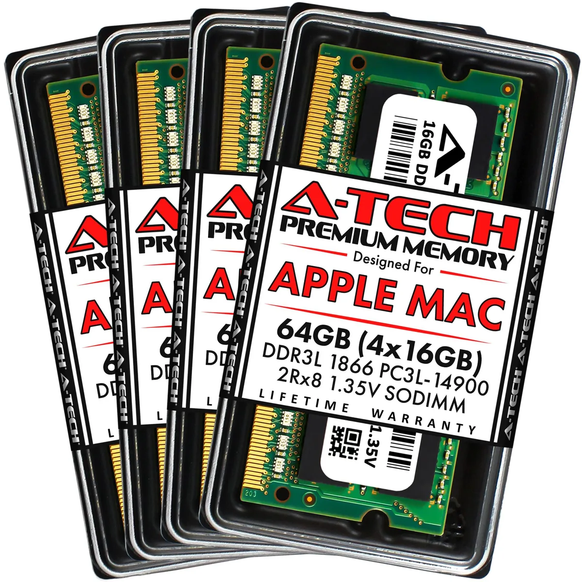 A-Tech A-Tech 64GB Kit (4x16GB) DDR3L 1866MHz SODIMM 204-Pin Memory Upgrade for Apple iMac (Late 2015) — product photo