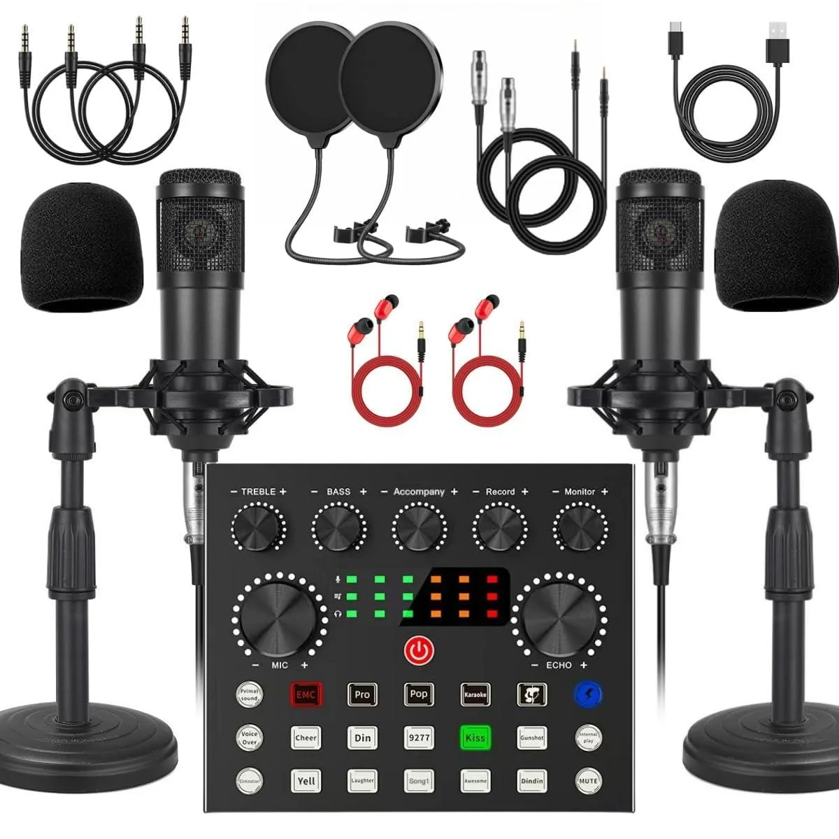  sktome V8s for 2 Podcast Bundle with BM-800 Microphones — product photo