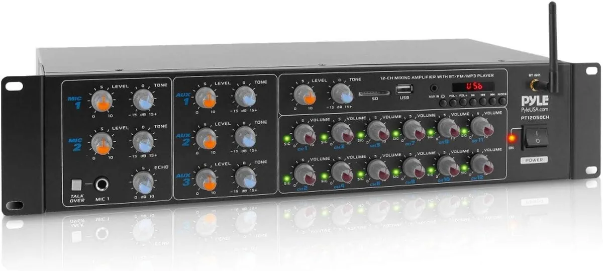Pyle Pyle 12-Channel 6000W Bluetooth Amplifier Mixer — product photo