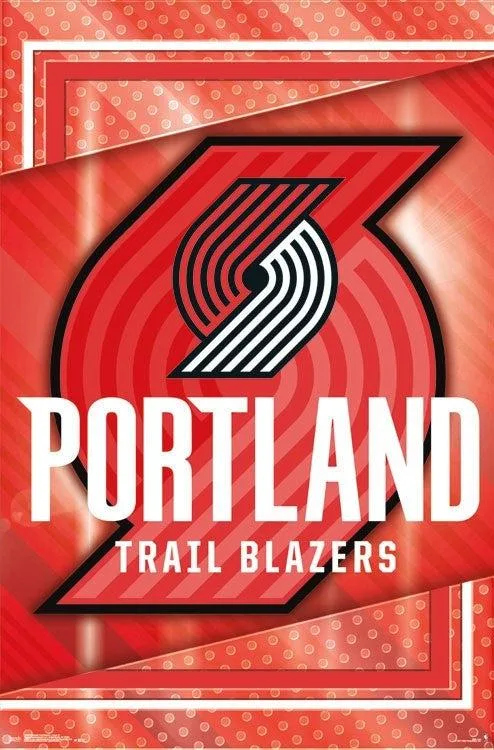 Portland Trail Blazers logo poster print 22 by 34 inches